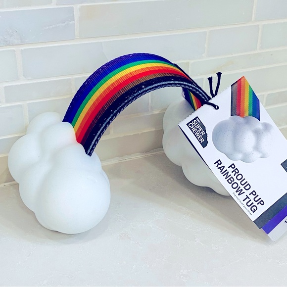 Bark Dog New Bark Box Proud Pup Rainbow Tug Pride Super Chewer Dog